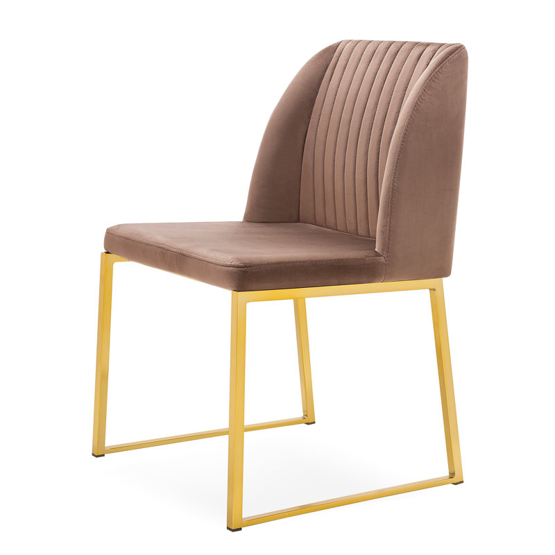Chaise d'appoint Daphne, Taupe / or
