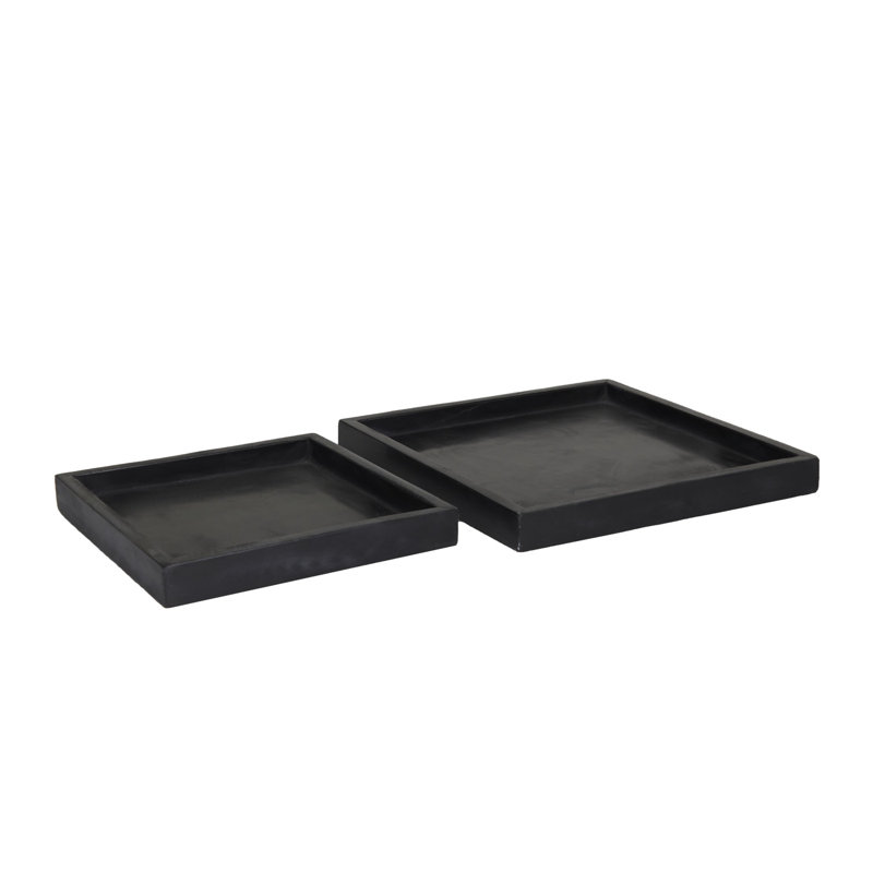 Edwenna Modern Marble Tray 2, Black