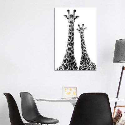 Two Giraffes White Edition II by Philippe Hugonnard - Gallery-Wrapped Canvas Giclée on Canvas