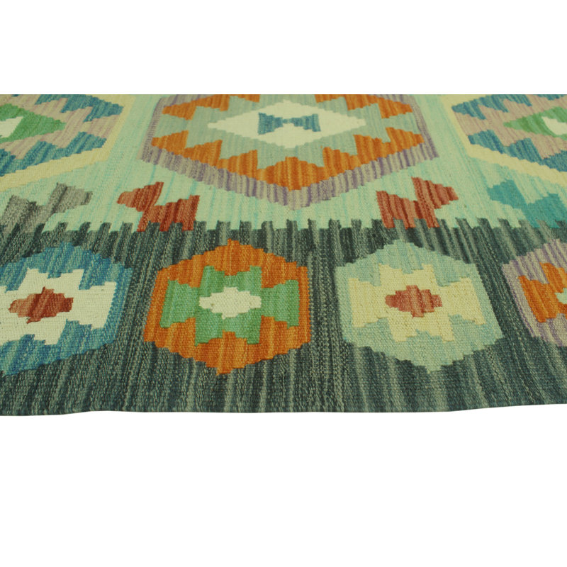 Tapis vert Bousson Kilim Carly