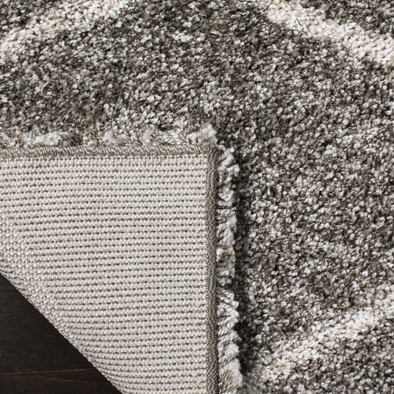 Darrold Shag Performance Geometric Rug, Square 7'