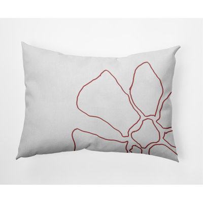 Petal Lines Outdoor Rectangular Pillow Cover & Insert