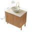 Meuble-lavabo simple avec plateau en pierre frittée
