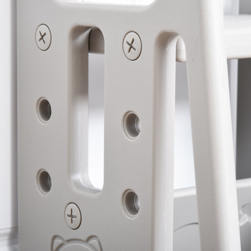 Luther Kids Step Stool Adjustable Platform Toddler Kitchen Stool, Grey