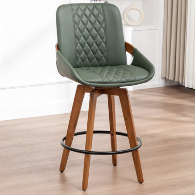 Swivel Yes Faux Leather Bar Stool