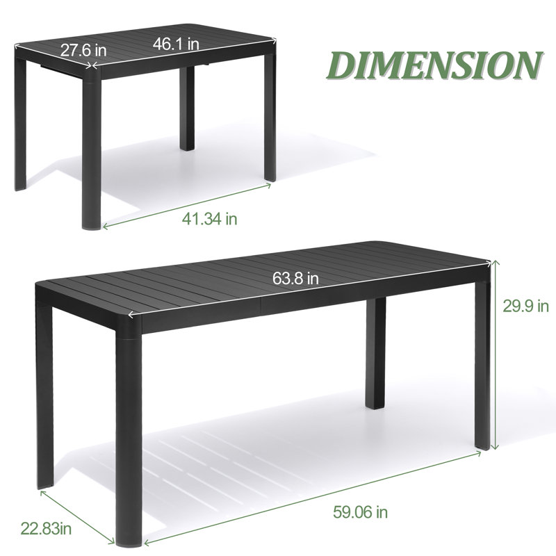 Aluminum Extendable Outdoor Dining Table