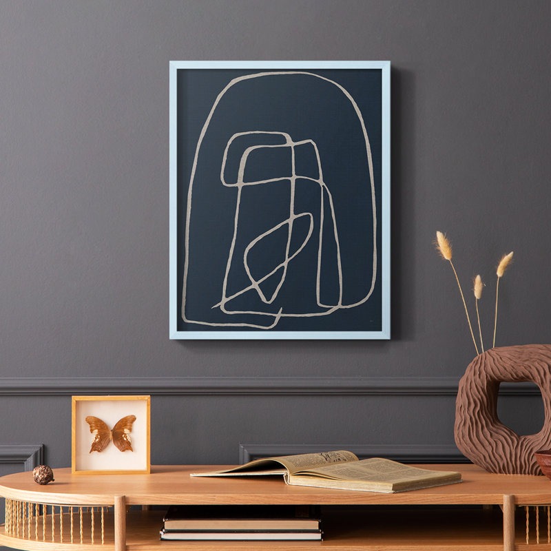 Shapes and Night Sky I, reproduction encadrée - bois massif