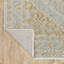 Tapis brun / bleu pâle Eidan Global Center Medallion-647556044