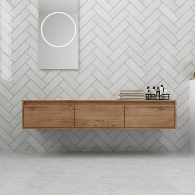 Bathroom Storage In 60 Inch, Floating Bathroom Storage With Soft Close Drawers