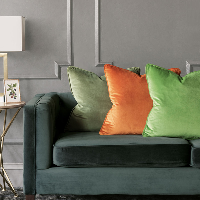 Vesper Square Pillow Cover & Insert, Olive