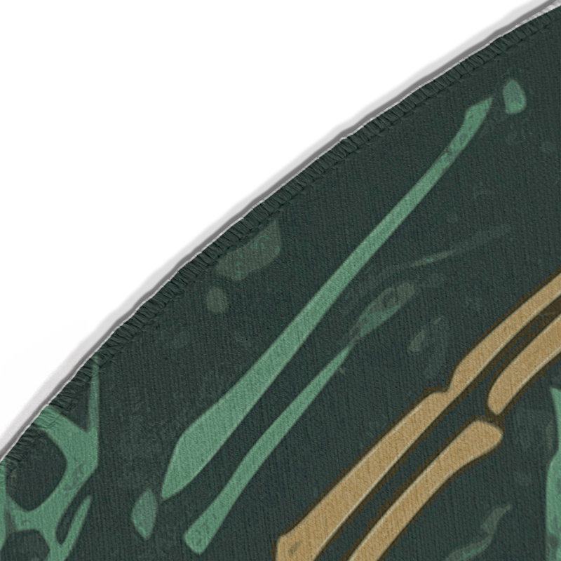 Path Of Light Indoor And Outdoor Area Rug, Round 5'