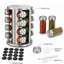 Black Spice Rack Organiser with 16 Spice Jars, Thick and Strong Spice Racks Free Standing 28 x 18 x 18 cm-237259159