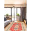 Tapis décoratif en laine rouge/crème 6 pi 5 po x 9 pi 9 po one-of-a-kind noué à la main New Age Finest