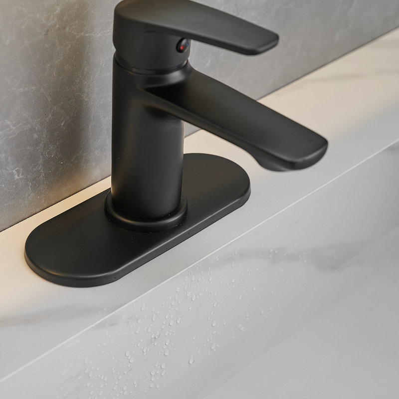 Single Hole Single-Handle Bathroom Faucet, Matte Black