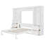 Grand lit escamotable mural avec placard, tiroirs et tablettes-1396095088