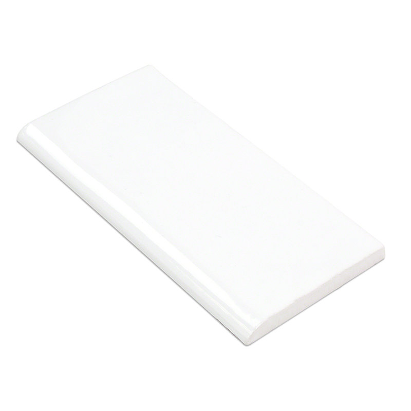 Catalina White 3x6 Polished Ceramic Bullnose Tile Trim