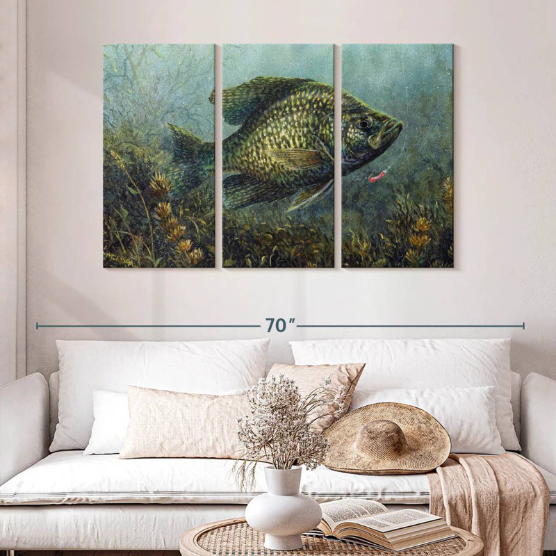 Brampt Black Crappie, 32" H x 50" W