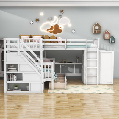 Jashya Kids Bunk Bed with Drawers by Harriet Bee