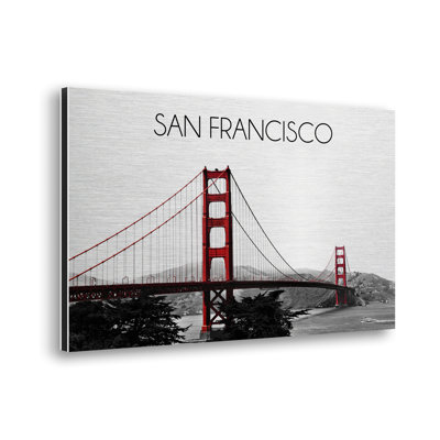 Golden Gates San Francisco - No Frame Print on Metal