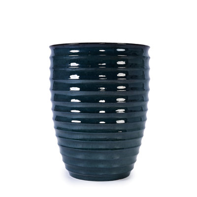 Pot de fleurs en céramique armée pour la décoration intérieure et extérieure, drainage intégré, design élégant, l 16,85 po x H 20,64 po, moderne 56,21 lb avec résistance aux intempéries, patio, jardin, rebord de fenêtre,