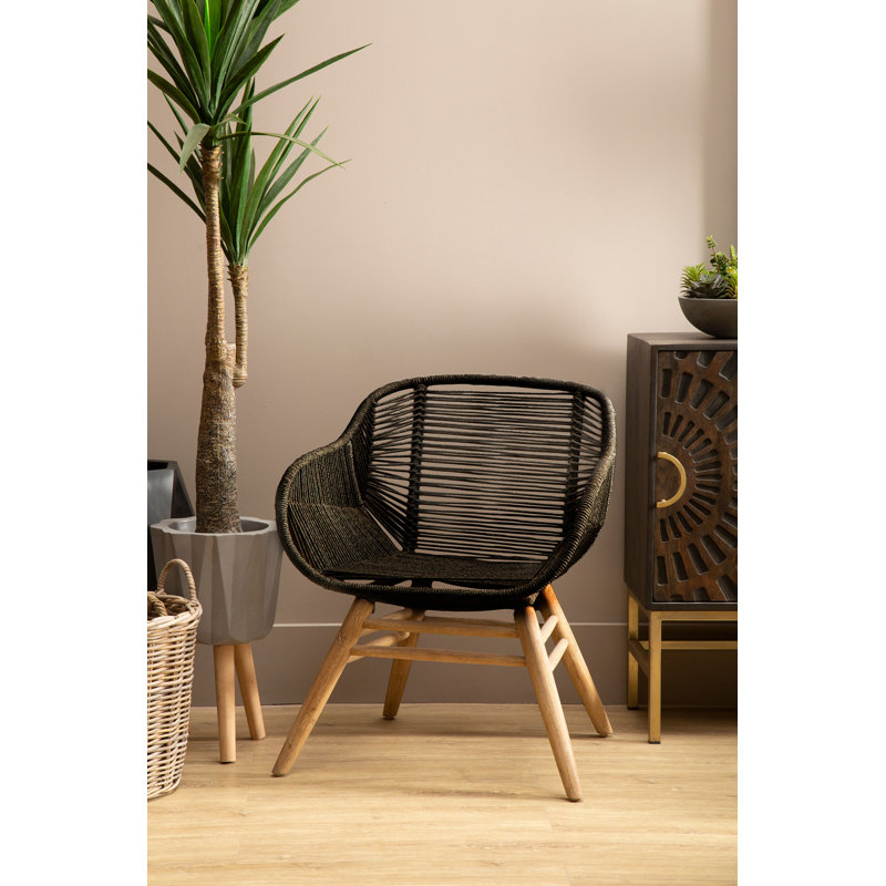 Baudin Upholstered Armchair, Black