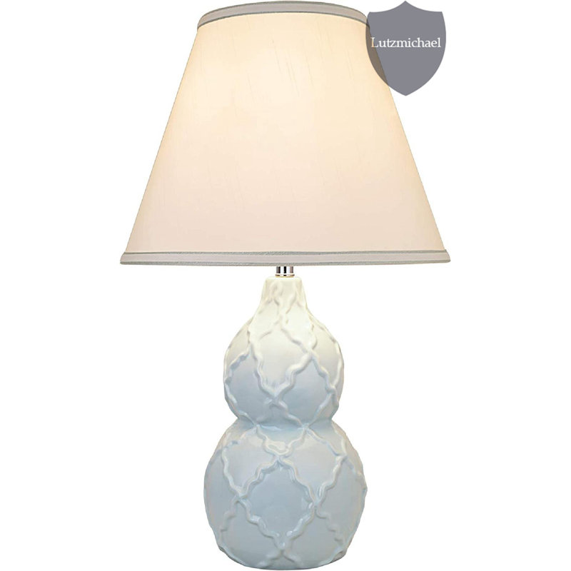 Lampe de table bleu clair 23,5 po Thietmar