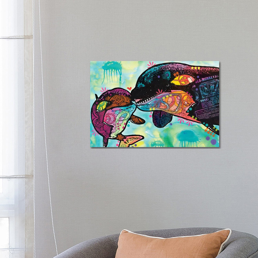 Love As Large As A Whale by - Wrapped Canvas Graphic Art