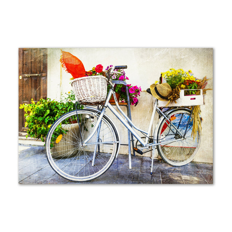White Bicycle - Wrapped Canvas Print