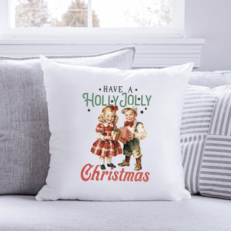 Christmas_26 Polyester/Polyester Blend Reversible Throw Pillow, 20" x 20"