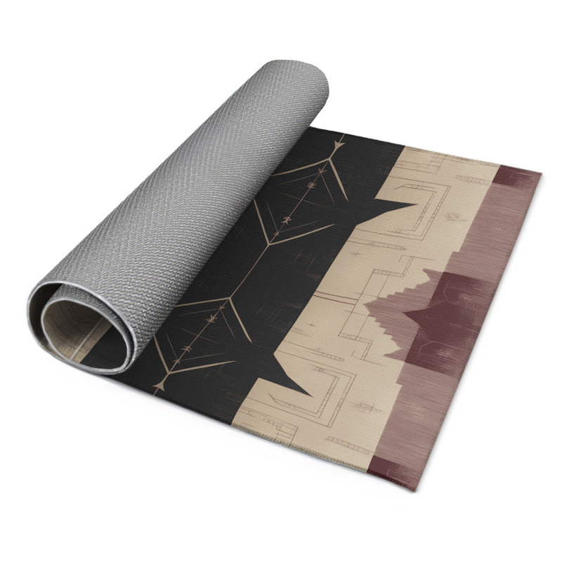 Tapis d'intérieur et d'extérieur Crowned Flourish, Rectangle 1 pi 6 po x 2 pi 6 po