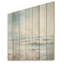 «Coastal Waves Charm in Winter» - art mural en bois côtier sur bois de pin naturel-815831361