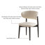 Chaises de salle à manger rembourrées Mid-Century en bois massif beige, sans assemblage requis pour la salle à manger (ensemble de 2)-1145256040-1144640661