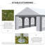 Concow 6m x 4m Metal Party Tent