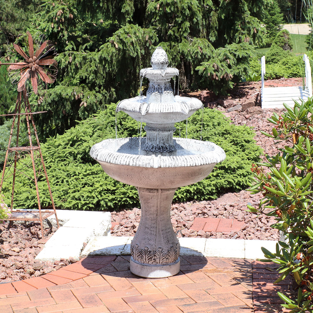 Jed GFRC Weather-Resistant 3-Tier Traditional Outdoor Garden Fountain One Allium Way®