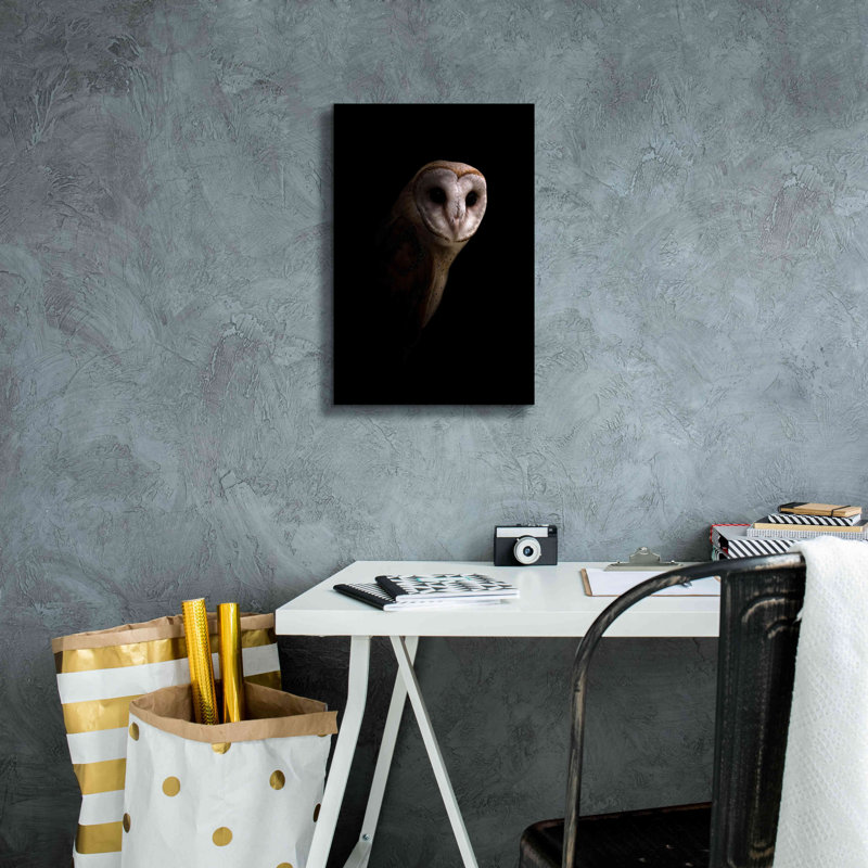 «Owl» par Incado, estampe numérique sur toile, H 18 po x l 12 po x P 0,75 po
