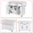 Modern Classic Storage Kitchen Island with 2 Drawers, 2 Cabinets, Racks and a Concealed Trash Can-1861120593