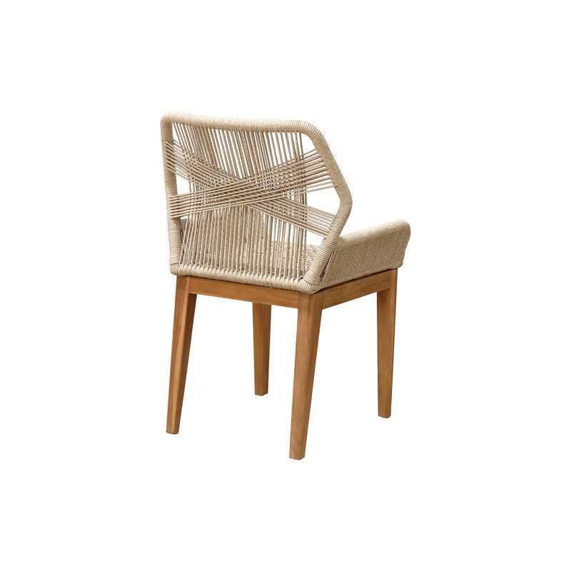 Beverly Outdoor Teak Dining Armchair, Natural