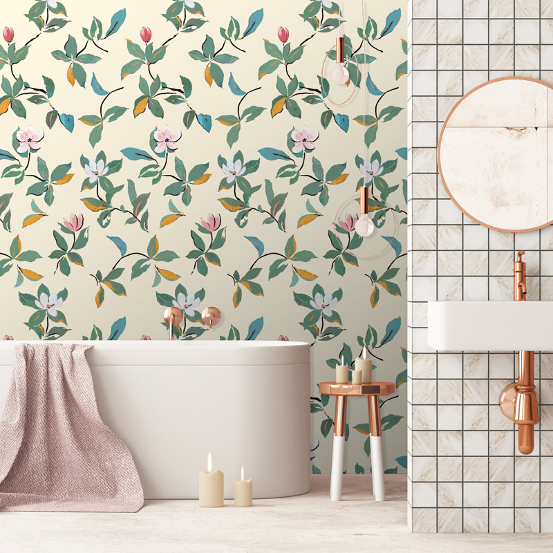 Paule Marrot Floral Wallpaper Double Roll, Cream