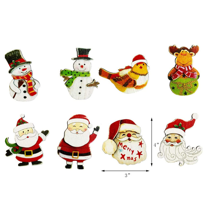 Ornement en bois en forme de fête de Noël