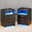 3 Drawers Bedside Table with Charging Station and Led Lights-511473957