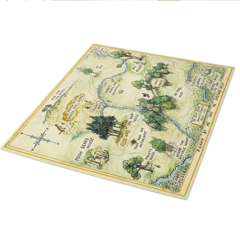 Tapis en bois 7 pi x 10 pi Winnie The Pooh