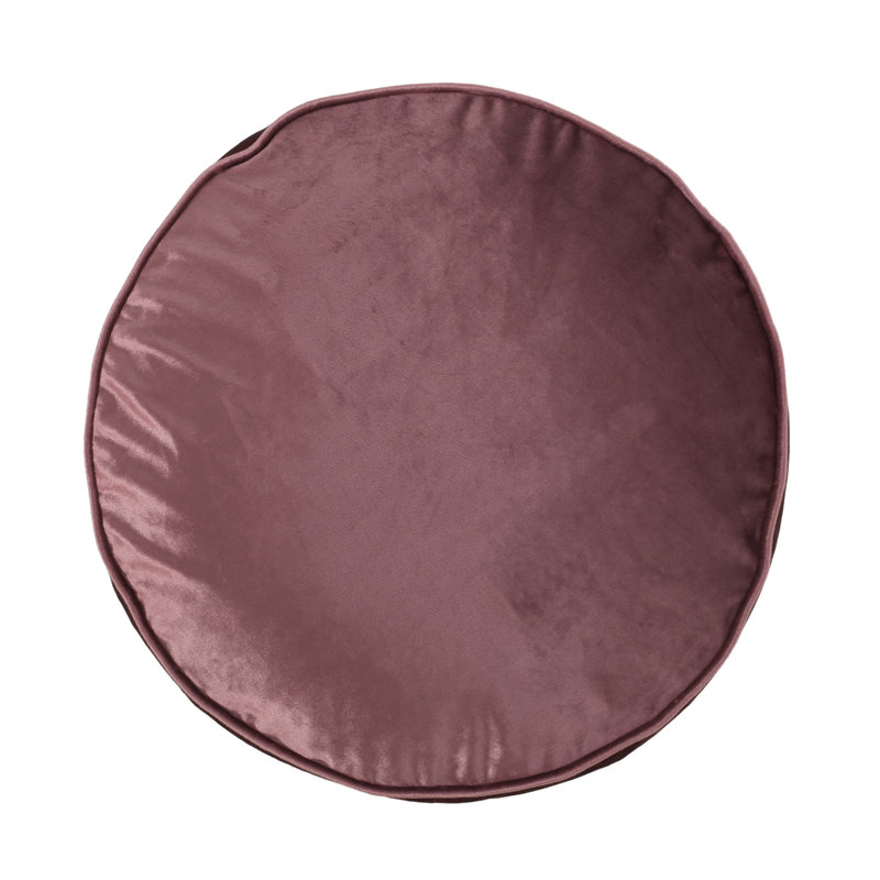Pouf Shimon, rose rosé, Simili cuir, Rose, Rose