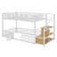 Lit superposé robuste, escalier de rangement pratique-129754858
