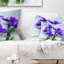 Coussin lombaire en aquarelle irises floral