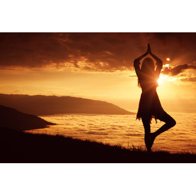 Yoga In Mountains by Myshkovsky - No Frame Art Prints on Canvas