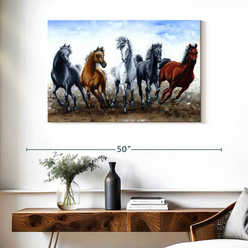 Brampt Wild Arabians, 26" H x 39" W