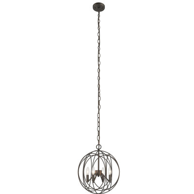 Lustree globe 4 lumières campagne ceiling Lecenta