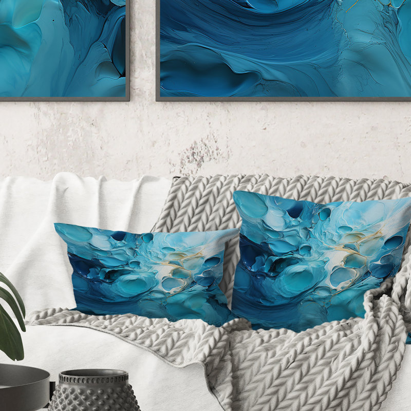 Coussin Azure Azure Symphony II - Abstract Landscape