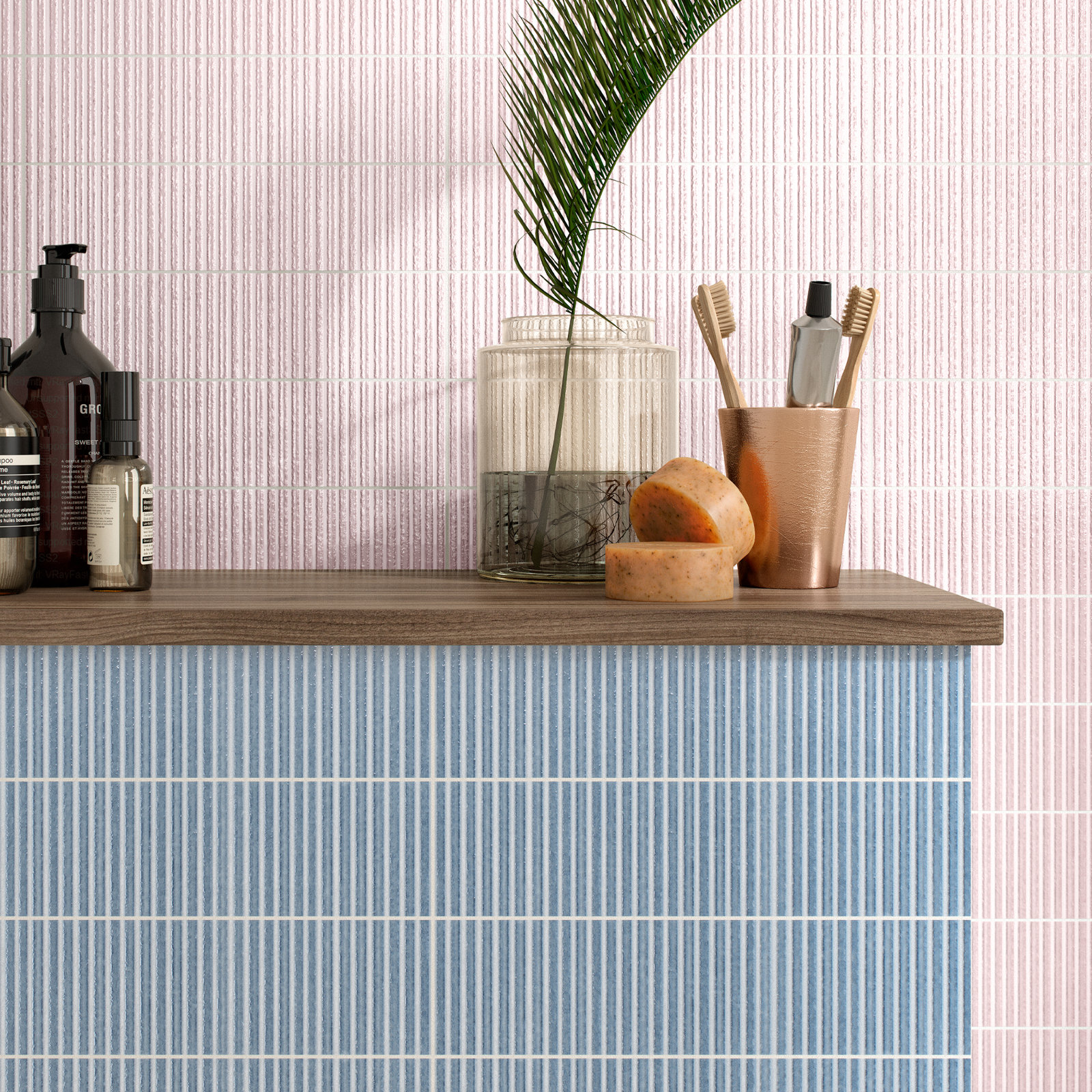 Soldeu 3" x 12" Ceramic Subway Tile, Aqua Blue