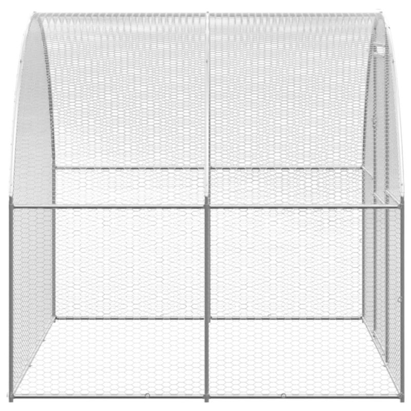 Cage à poulet résistante aux intempéries, H 78,7 po x l 118,1 po x L 944,9 po, gris